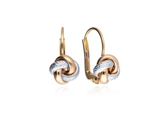 MOISS náušnice ze žlutého zlata BICOLOR