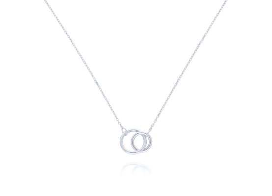 MOISS náhrdelník z bílého zlata KRUH