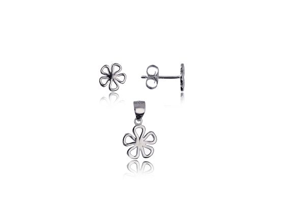 MOISS stříbrná sada KVĚTINA