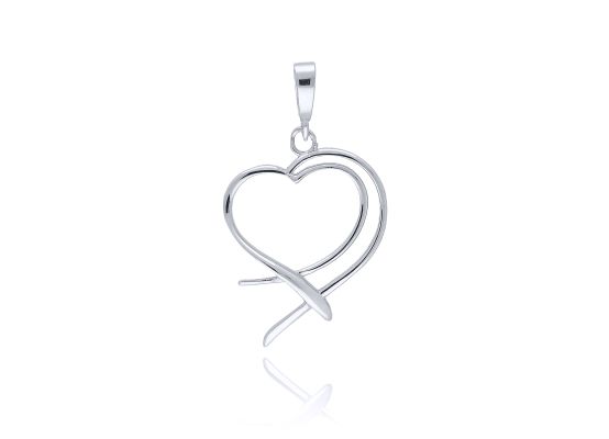 MOISS přívěsek z bílého zlata SRDCE