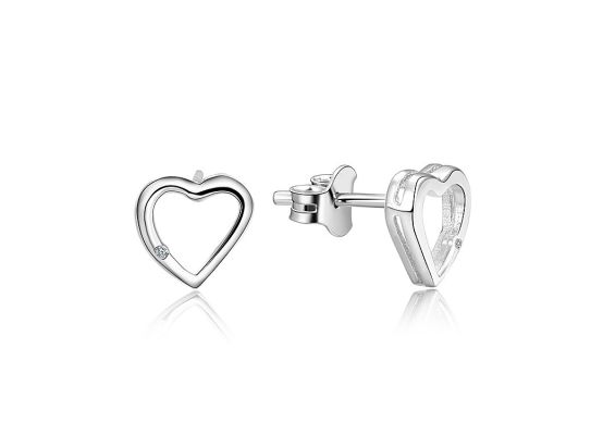 MOISS stříbrné náušnice SRDCE