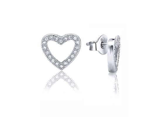 MOISS stříbrné náušnice SRDCE