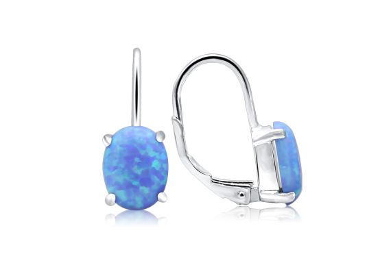 MOISS stříbrné náušnice OPÁL