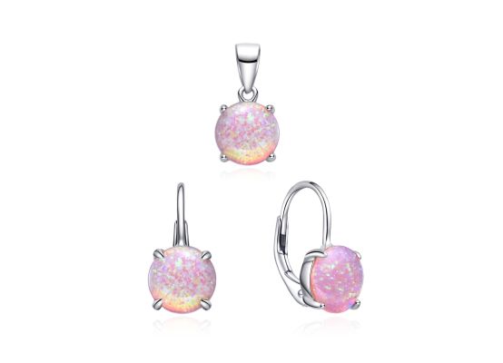 MOISS stříbrné náušnice OPÁL