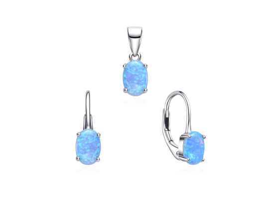 MOISS stříbrná sada OPÁL