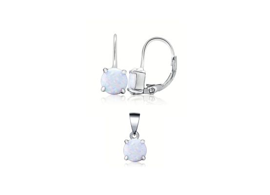 MOISS stříbrná sada OPÁL