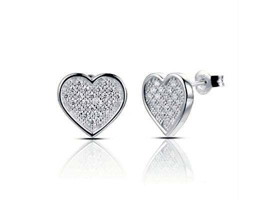 MOISS stříbrné náušnice SRDCE