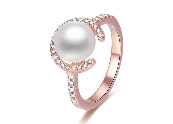 MOISS stříbrný prsten ROSE