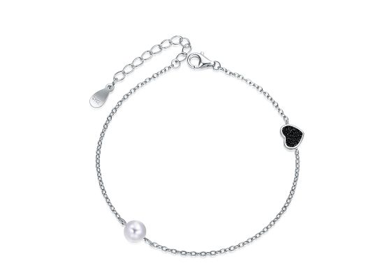 MOISS stříbrný náramek SRDCE