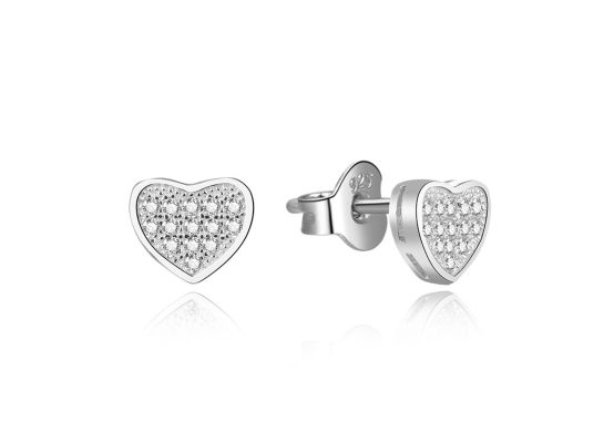 MOISS stříbrné náušnice SRDCE