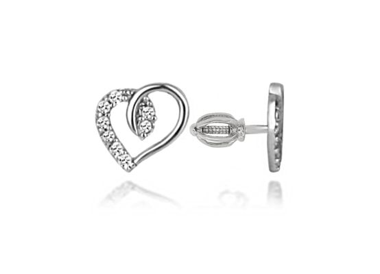 MOISS stříbrné náušnice SRDCE