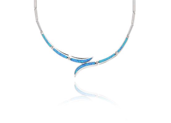 MOISS stříbrný náhrdelník OPÁL