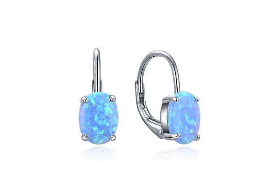 MOISS stříbrné náušnice OPÁL