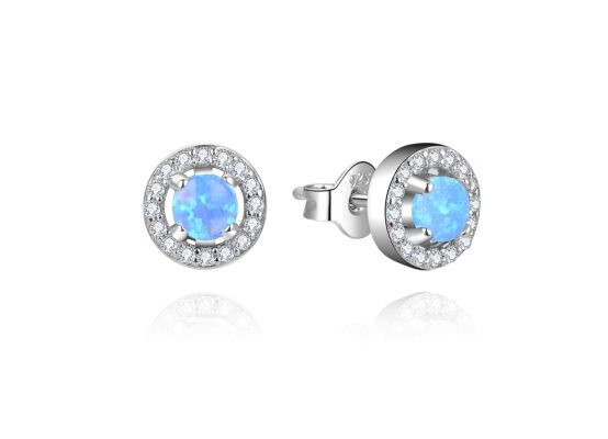 MOISS stříbrné náušnice OPÁL