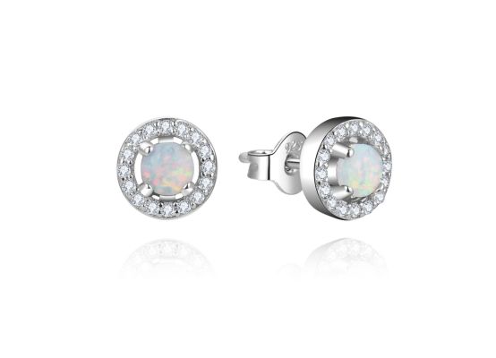 MOISS stříbrné náušnice OPÁL