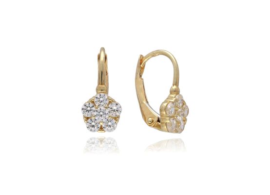 MOISS dětské náušnice ze žlutého zlata KVĚTINA