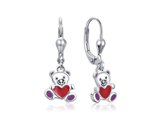MOISS stříbrné náušnice MEDVÍDEK