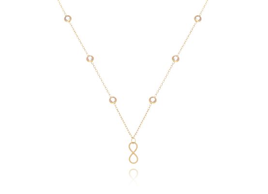 MOISS náhrdelník ze žlutého zlata NEKONEČNO