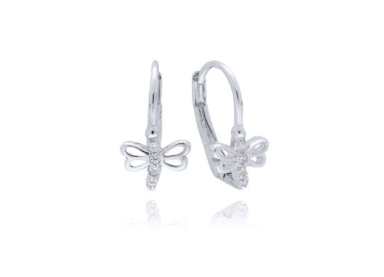 MOISS náušnice z bílého zlata VÁŽKA