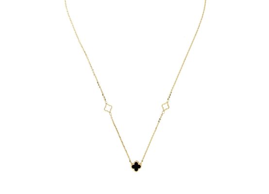 MOISS náhrdelník ze žlutého zlata ONYX