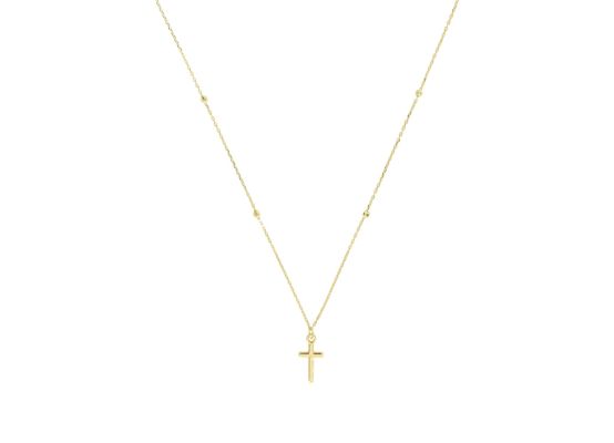MOISS náhrdelník ze žlutého zlata KŘÍŽEK