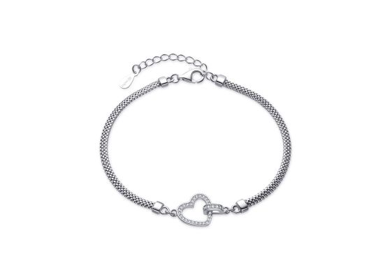 MOISS stříbrný náramek SRDCE