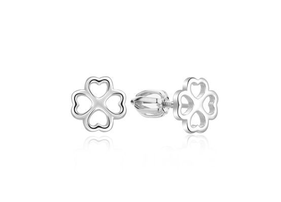 MOISS stříbrné náušnice ČTYŘLÍSTEK