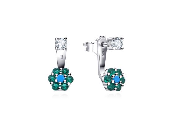 MOISS stříbrné náušnice KVĚTINA