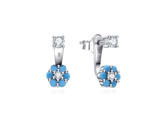 MOISS stříbrné náušnice KVĚTINA