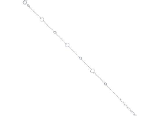 MOISS náramek z bílého zlata SRDCE