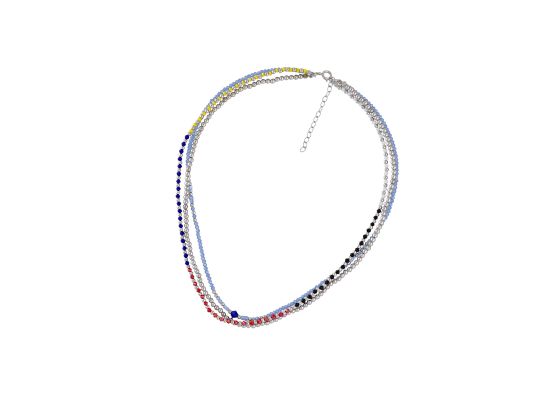 MOISS stříbrný korálkový náhrdelník