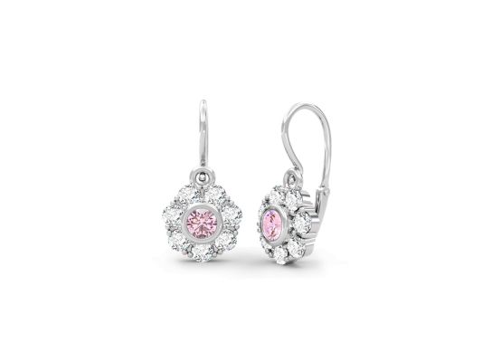 MOISS dětské náušnice z bílého zlata KVĚTINA