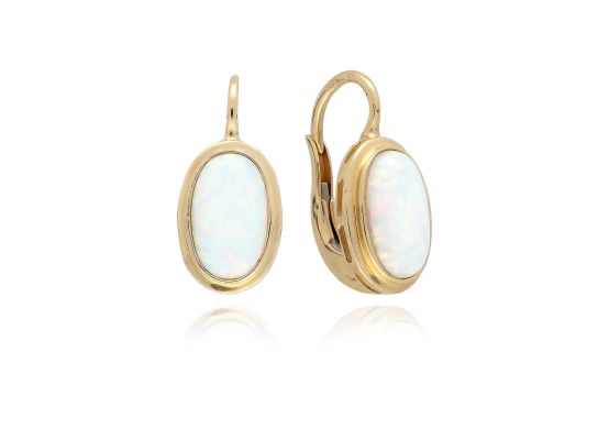 MOISS opálové náušnice ze žlutého zlata