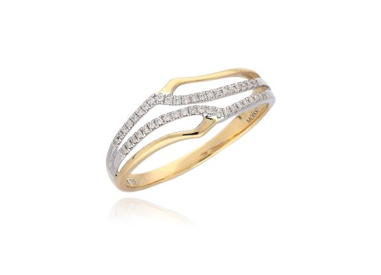 MOISS diamantový prsten ze zlata BICOLOR