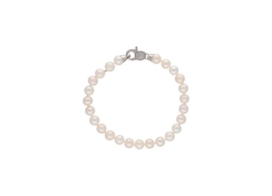 MOISS stříbrný náramek s perlami