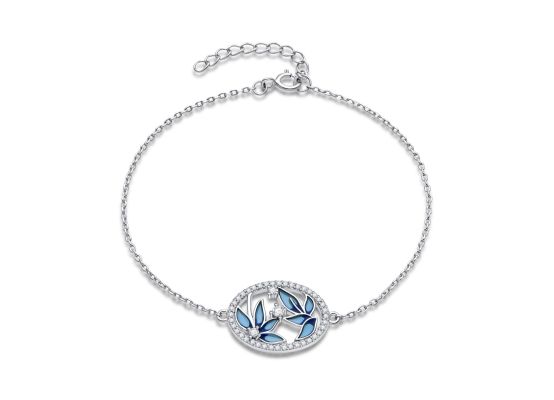 MOISS stříbrný náramek KVĚTINA