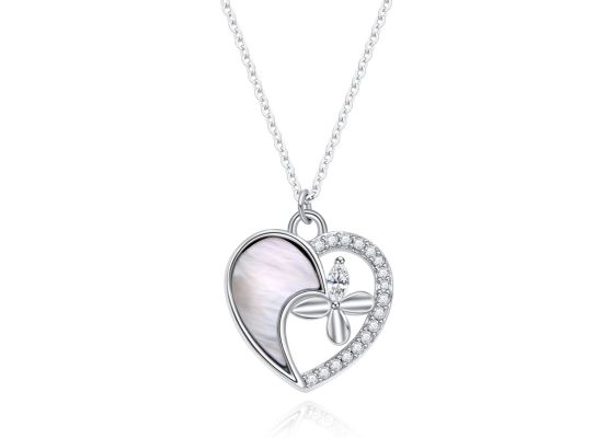 MOISS stříbrný náhrdelník SRDCE