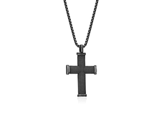 DIVERSE náhrdelník z oceli KŘÍŽEK