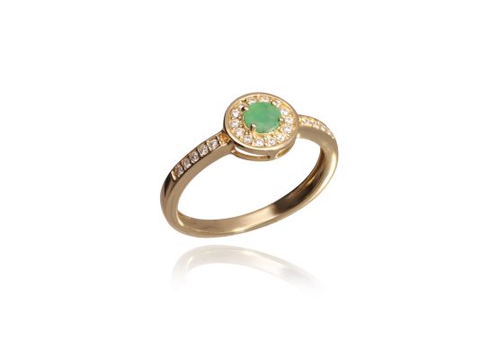 MOISS stříbrný prsten SMARAGD