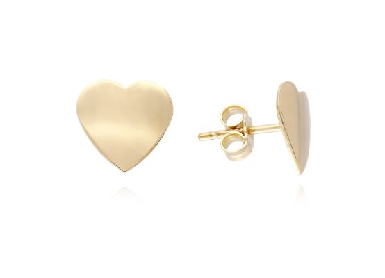 MOISS náušnice ze žlutého zlata SRDCE
