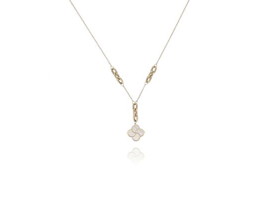 MOISS náhrdelník ze žlutého zlata KVĚTINA