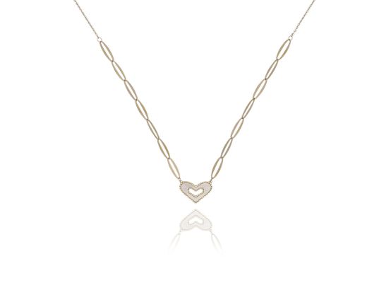 MOISS náhrdelník ze žlutého zlata SRDCE