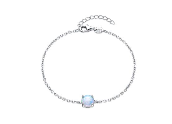 MOISS stříbrný náramek OPÁL