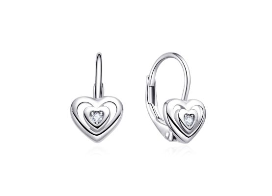 MOISS stříbrné náušnice SRDCE