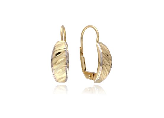 MOISS náušnice ze žlutého zlata BICOLOR