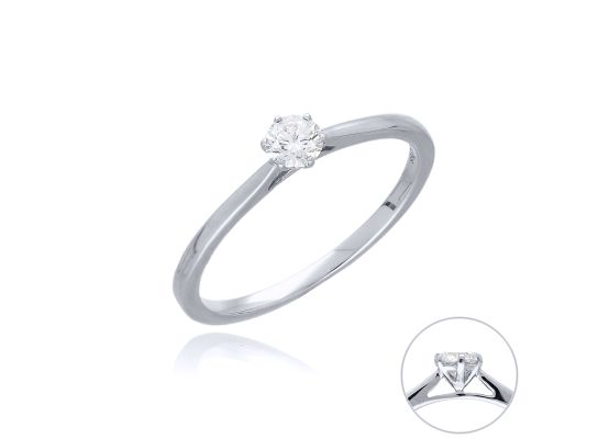 MOISS LG diamantový prsten z bílého zlata