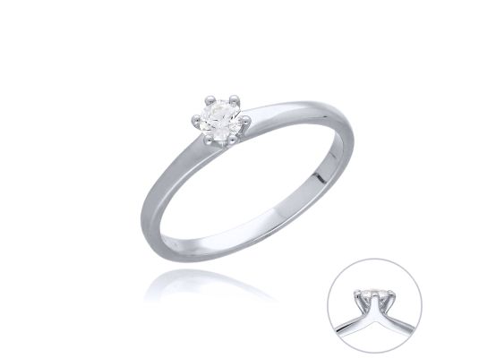 MOISS LG diamantový prsten z bílého zlata