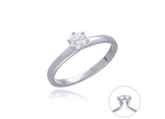 MOISS LG diamantový prsten z bílého zlata