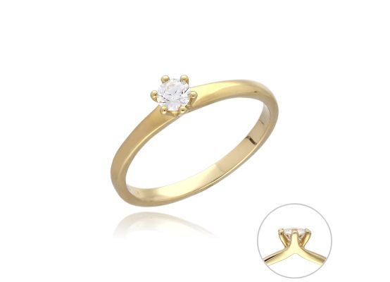 MOISS LG diamantový prsten ze žlutého zlata
