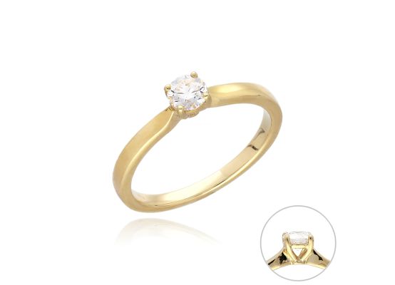 MOISS LG diamantový prsten ze žlutého zlata